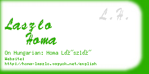 laszlo homa business card